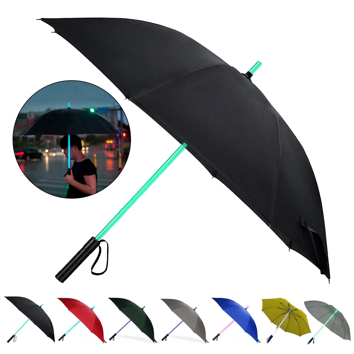 LED Umbrella with 7 Color Changing On the Shaft 1