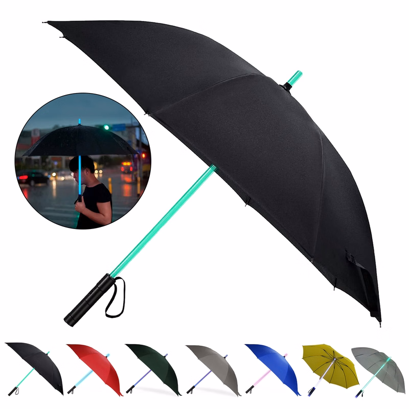 LED Umbrella with 7 Color Changing On the Shaft