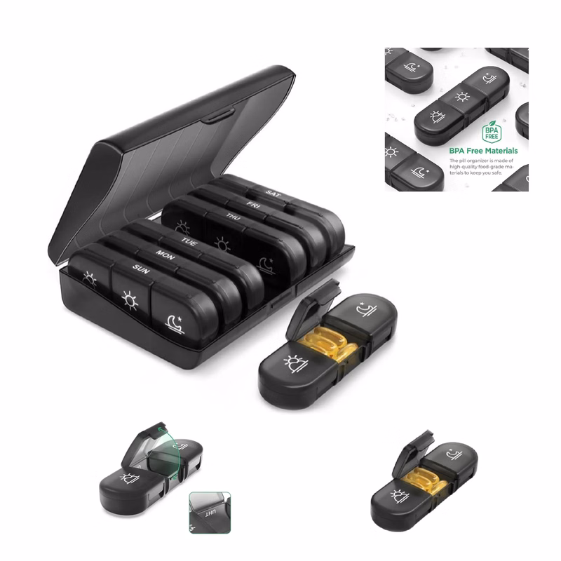 Travel Pill Box with Large Opening