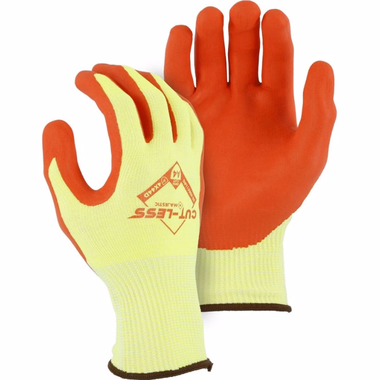 Majestic  Cut-Less Watchdog® Hi-Vis Knit w Foam Nitrile Palm