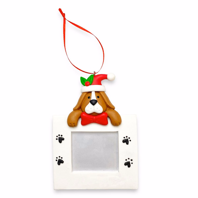 Dog Picture Frame Ornament, Blank