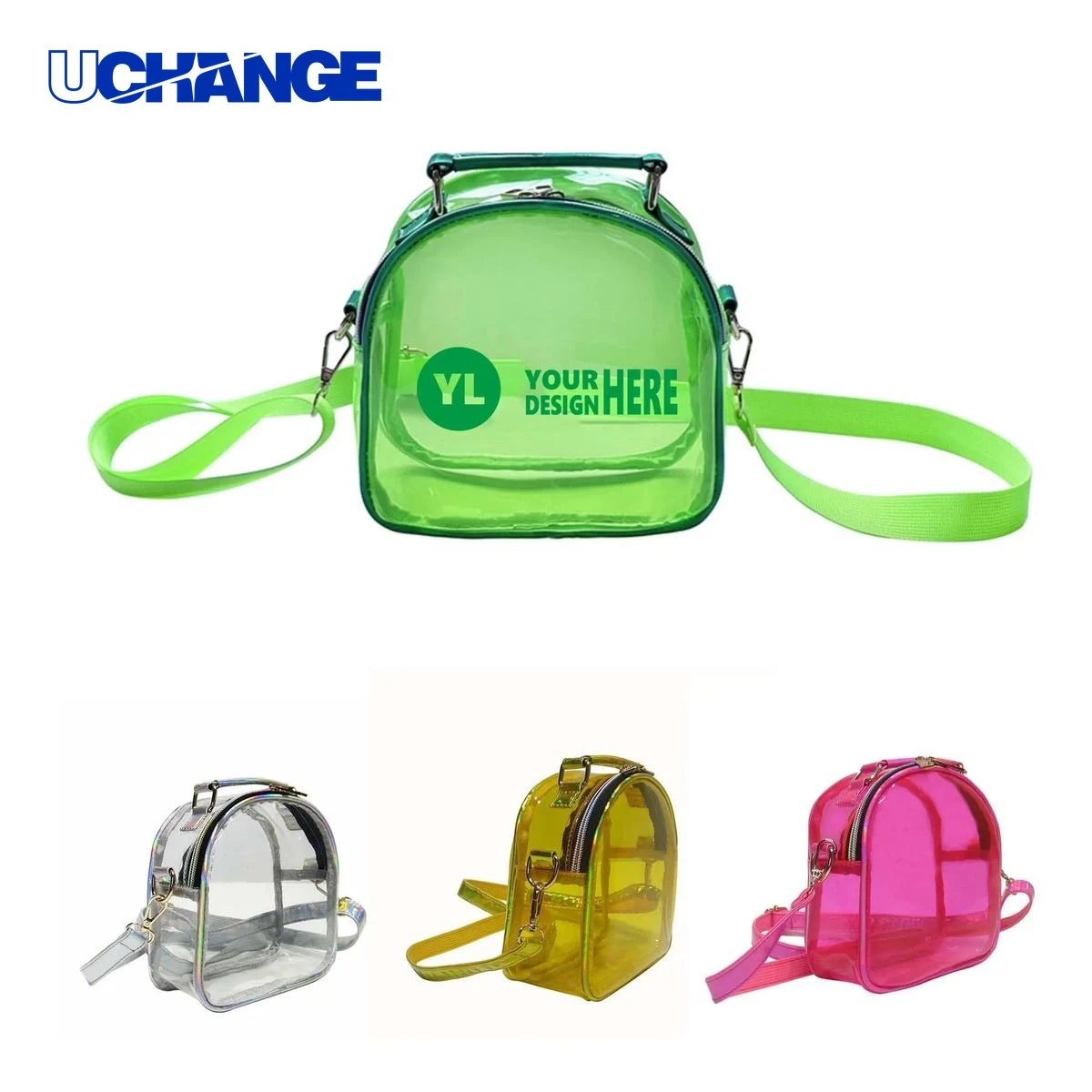 Travel Laser Jelly Clear Sling Bag Organizer 1