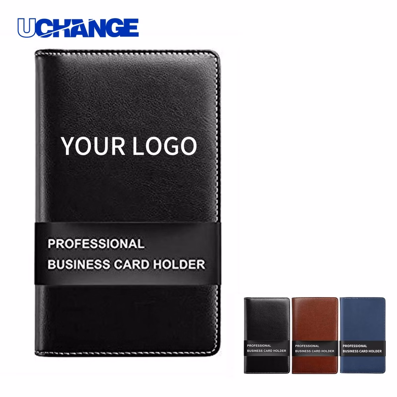 Leather Card Binder Organizer Book Style
