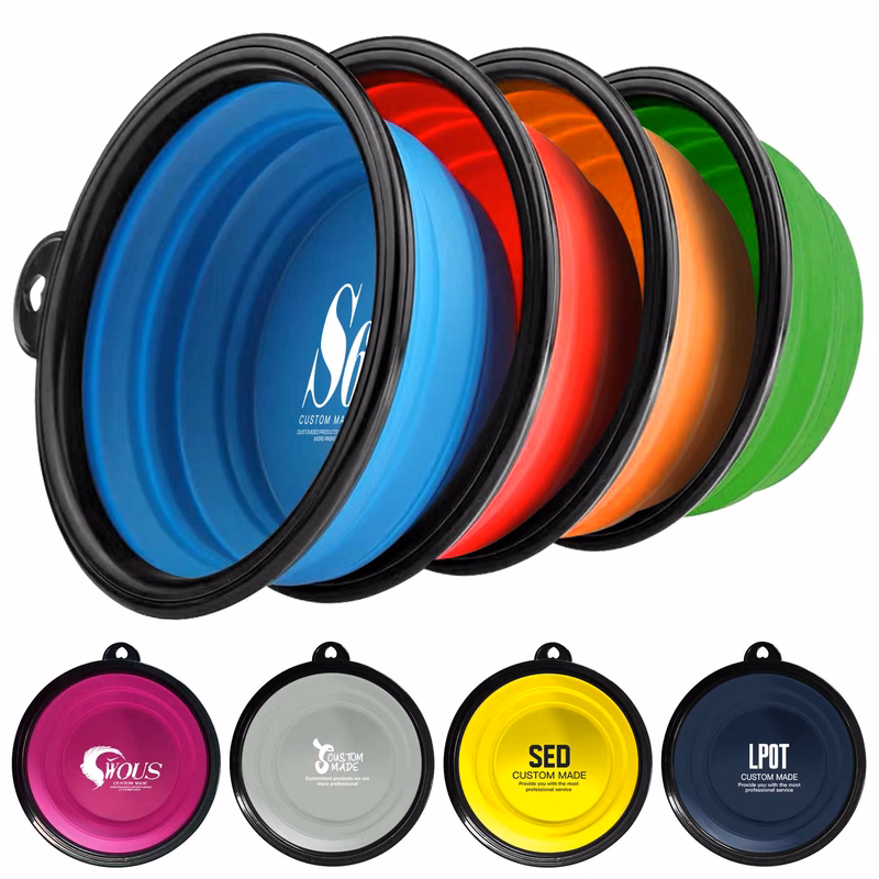 12OZ Collapsible Silicone Pet Bowl With Carabiners