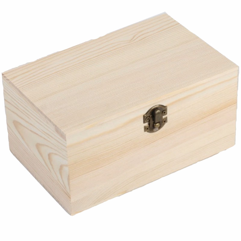 Vintage Lock Large Capacity Wooden Storage Box