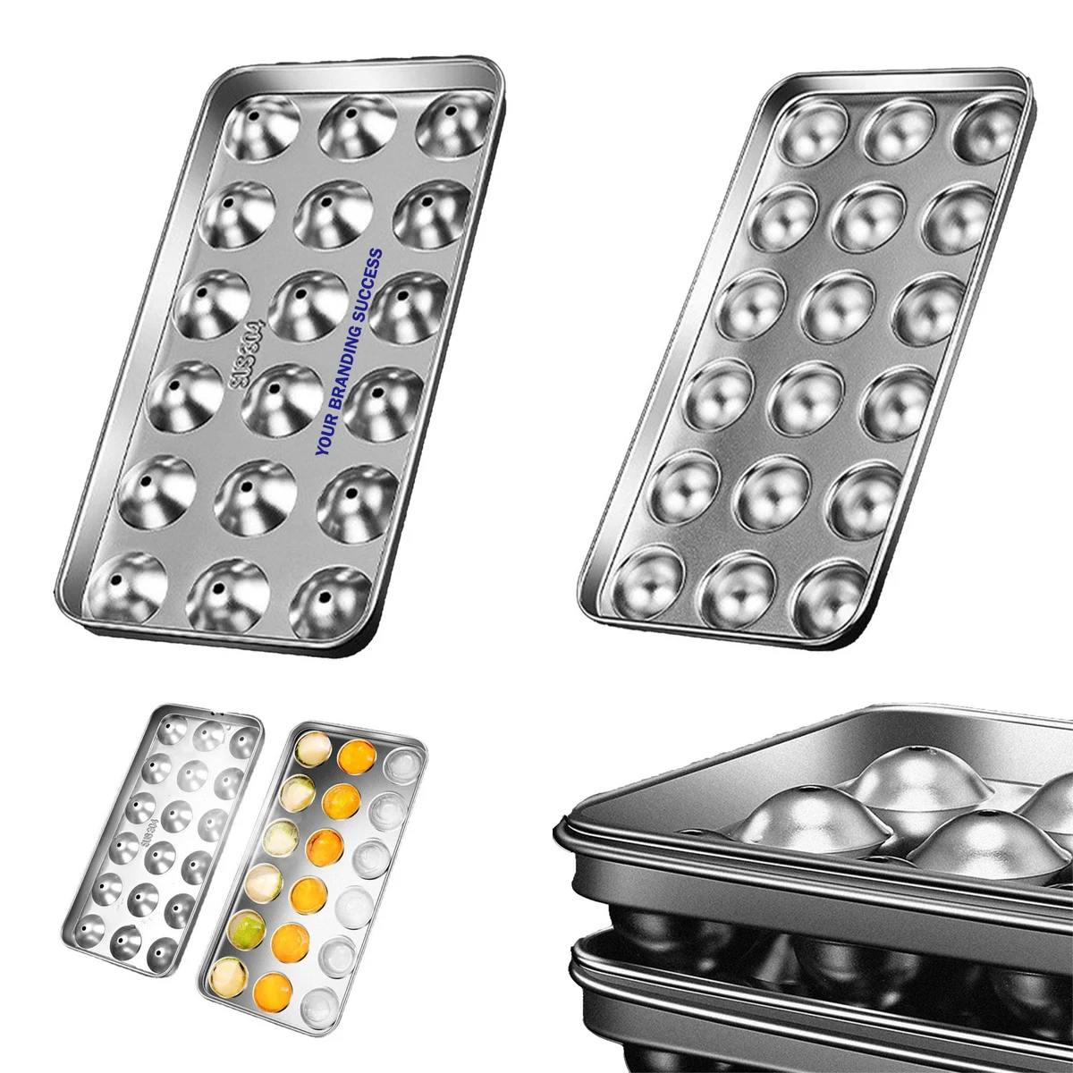 304 Stainless Steel Ice Cube Mold Sphere Ice Tray 1