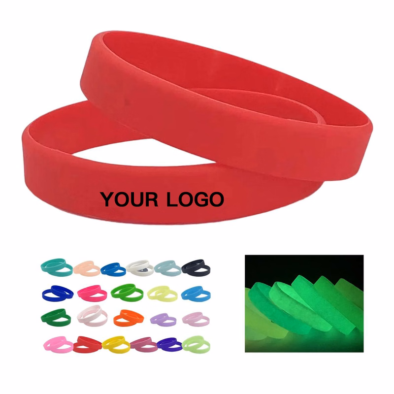 Hypoallergenic Silicone Glow-in-the-Dark Wristband