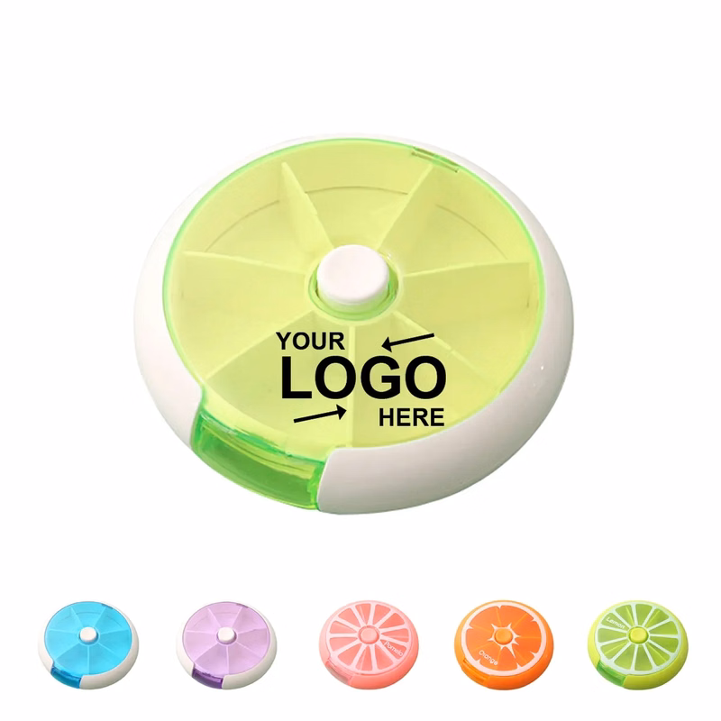 Round Rotating Medicine Pill Organizer