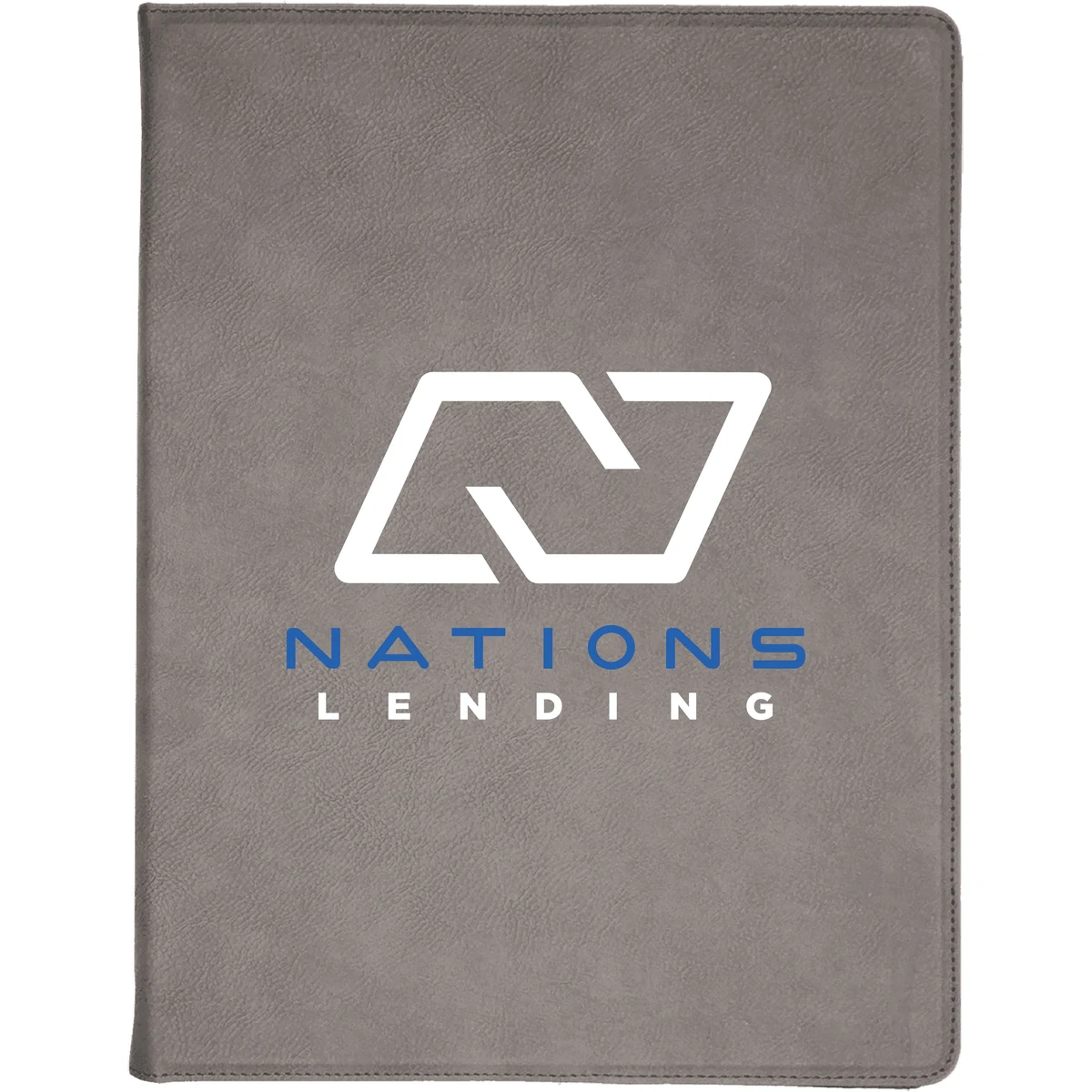 9" x 12" Leatherette Gray Portfolio 1