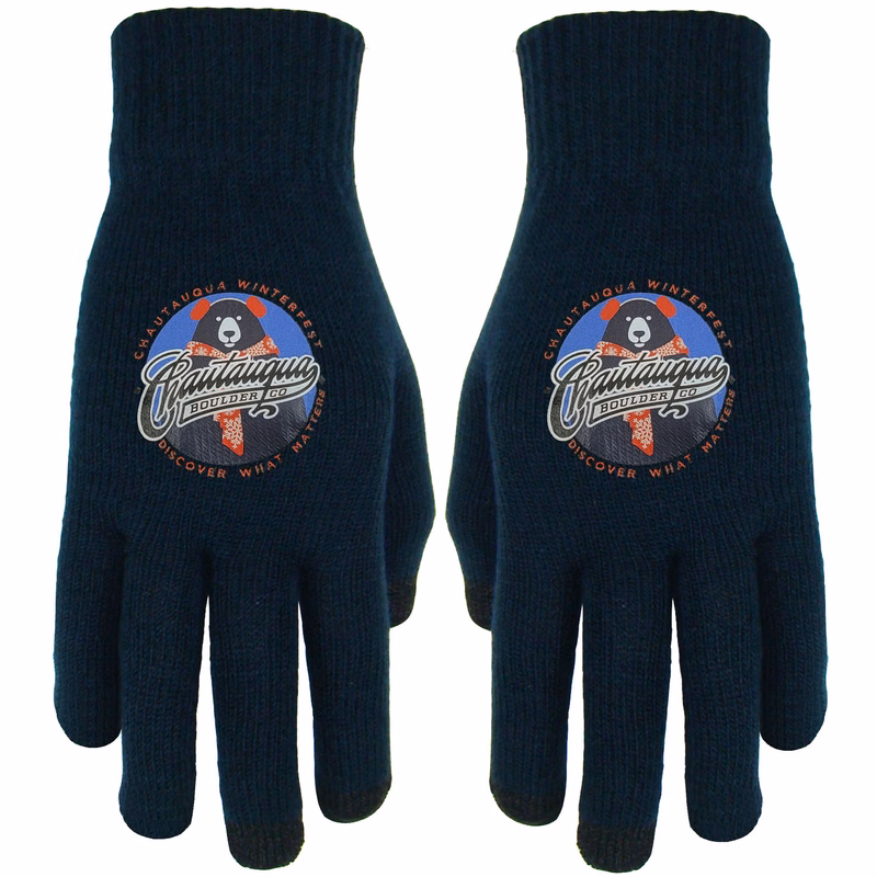 3 Finger Text Gloves with Oversized DTF on Top of Hand