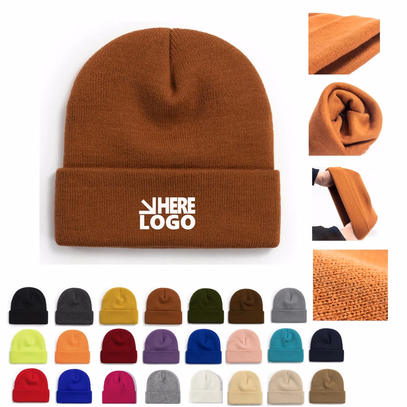 Unisex Adult Knit Cuffed Beanie Hat