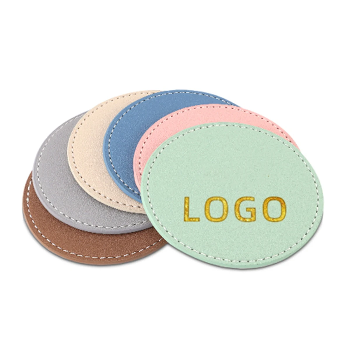 Premium PU Leather Round Coasters 1