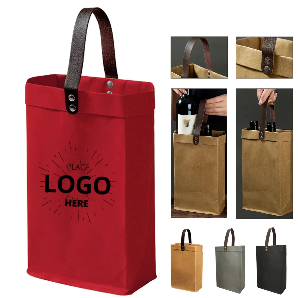 Kraft Paper Wine Bag 1