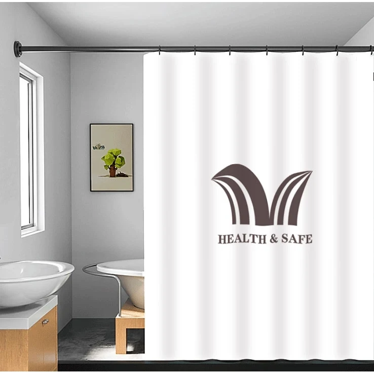 Bathroom Wet Dry Separation Waterproof Shower Curtain 1