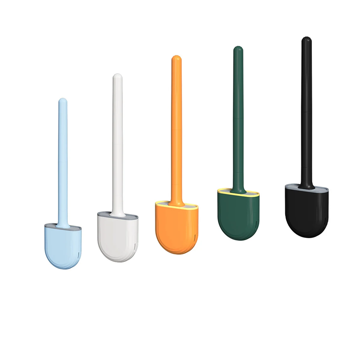 Mini Wall Mounting Toilet Brush and Holder Set 1