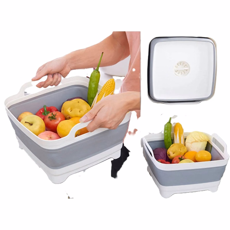 Collapsible Dish Basin with Drain Plug