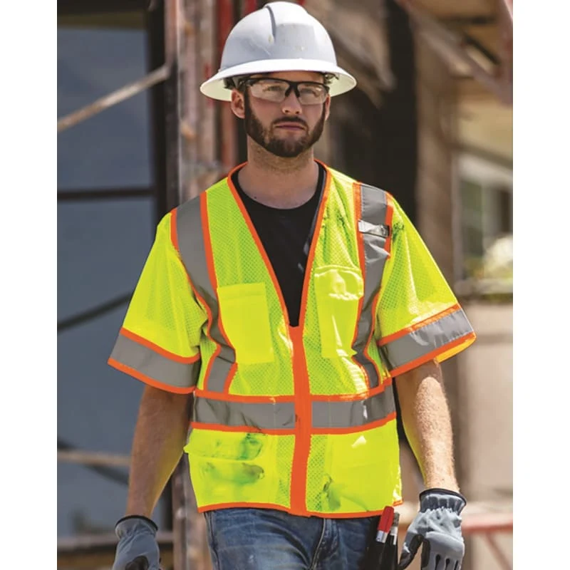Kishigo Unisex Ultra-Cool™ Six-Pocket Mesh Surveyor's Vest - 1242-1243 1