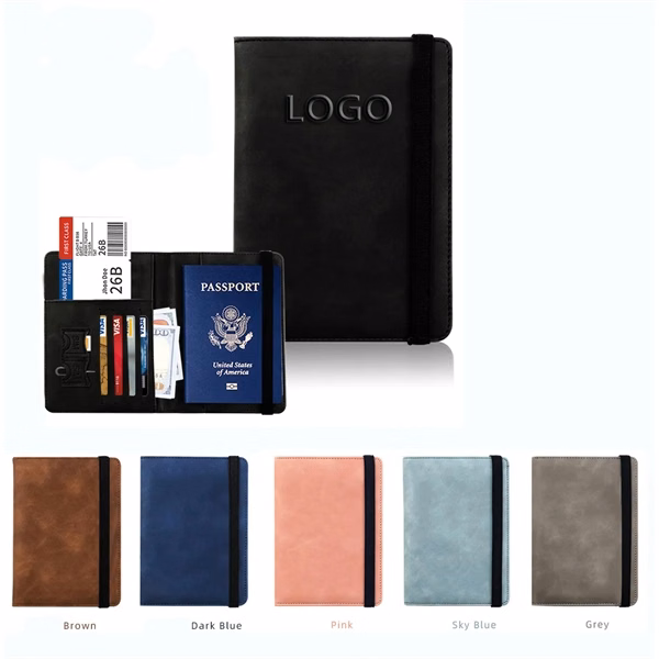 Custom PU Leather RFID Blocking Passport Holder — Business Travel Essential