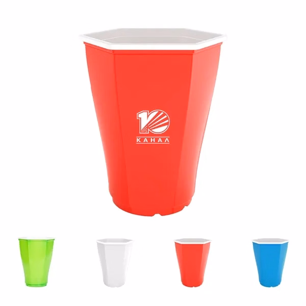 Custom 16 oz BPA Free Plastic Cups with Full Color Imprint — Catering Drinkware