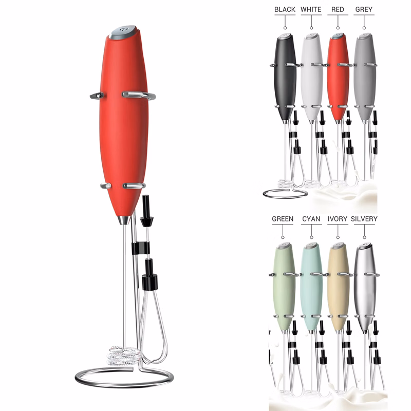 Handheld Milk Frother W/Holder
