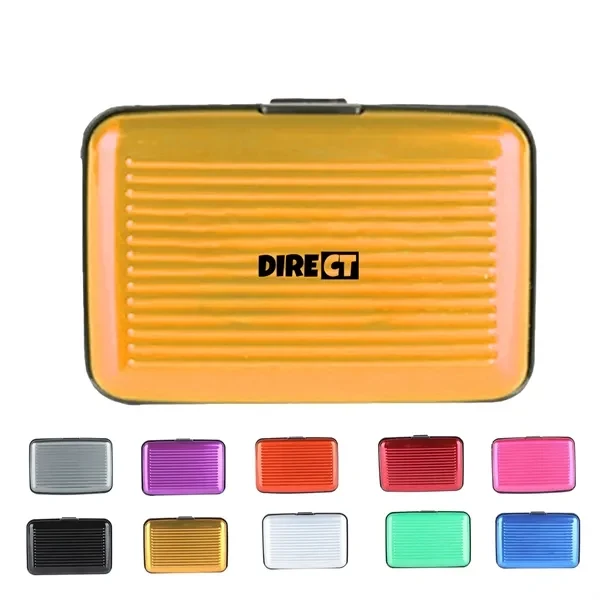 Custom Aluminum 6-Slot Credit Card Holder With Snap Closure — Travel Essential 1