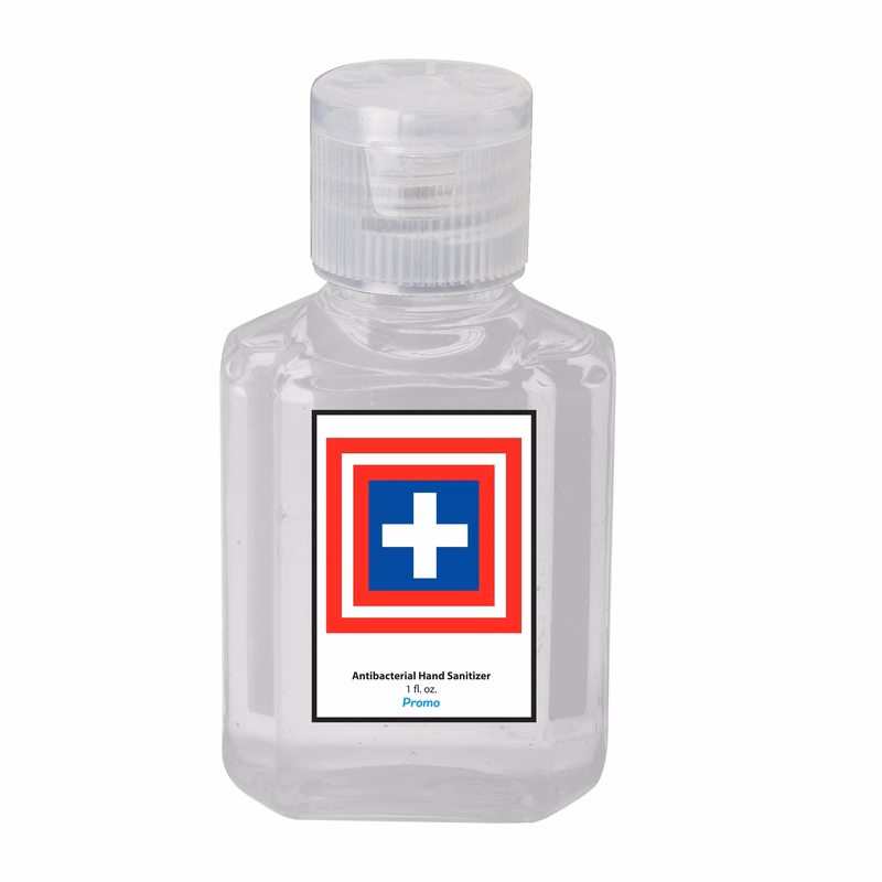 Custom Labelled 1oz/30ml  75%  Square Body Hand Sanitizer