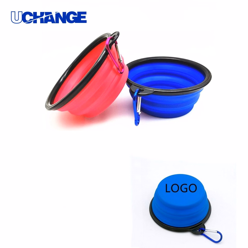 Collapsible Dog Bowl With Carabiner Clip for Travel