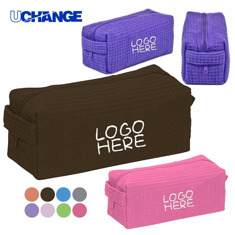 Travel Waffle Weave Cosmetic Bag Organizer