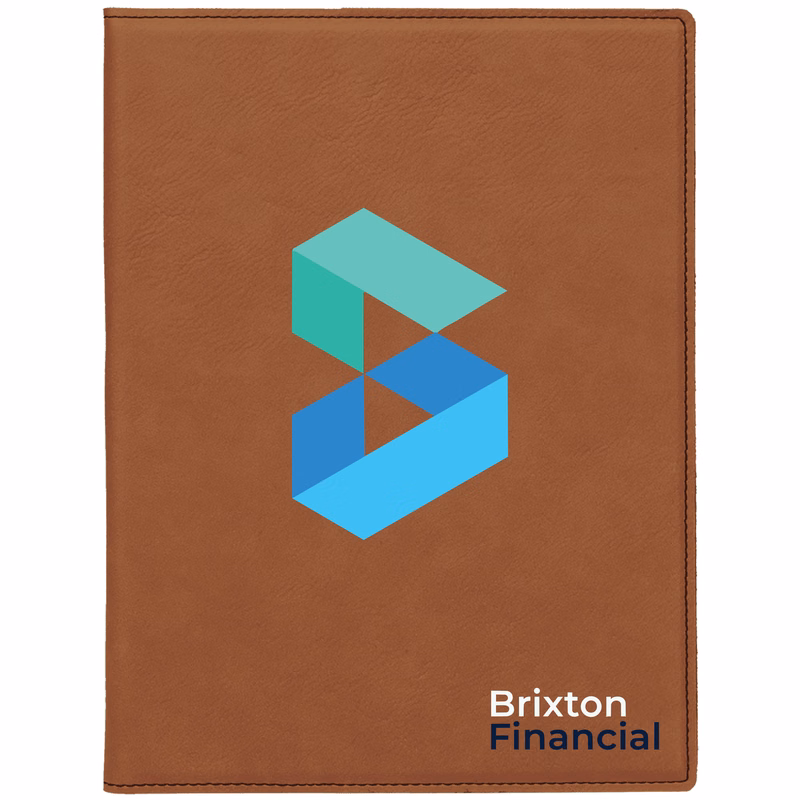 9" x 12" Leatherette Rawhide Portfolio