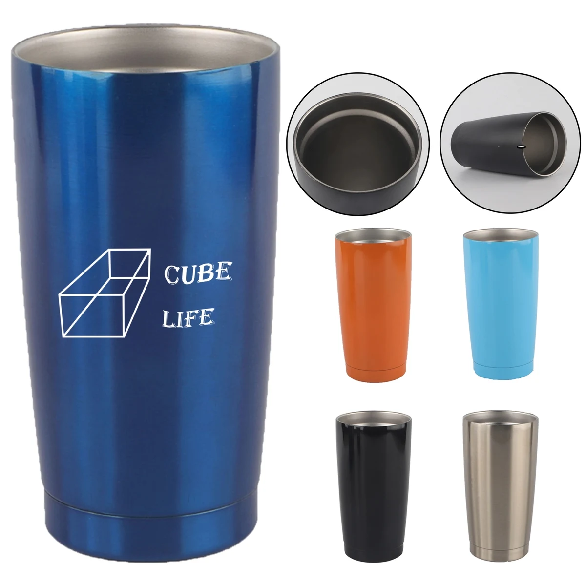 Insulated Water Bottle 20oz Reusable Stainless Steel Flask 1