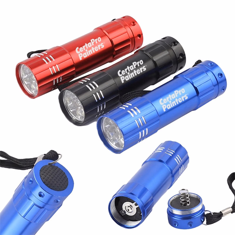 9 LED Flashlight With Strap