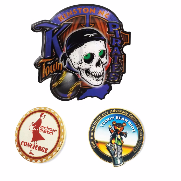 1.75" Full Color Offset Printed Lapel Pin with Epoxy Dome