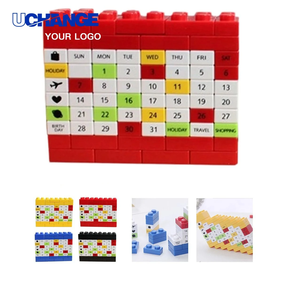 Plastic Perpetual Calendar Desk Organizer for Office or Home 1