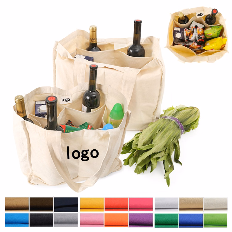 Canvas Divider Shopping Bag