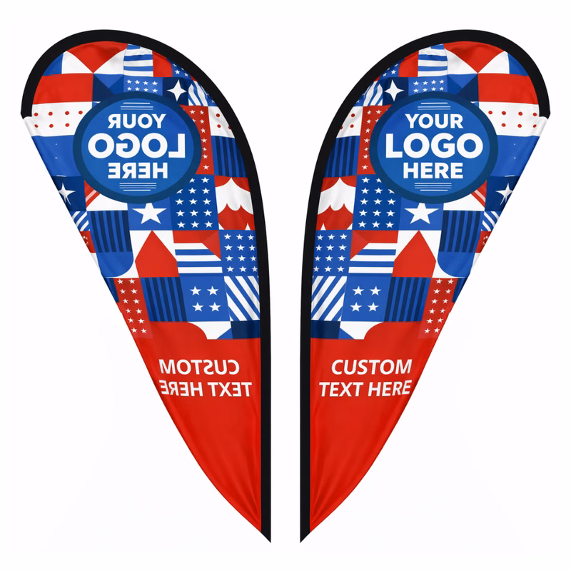 11 ft Replacement Tear Drop Double Sided Flag (Fabric Only)