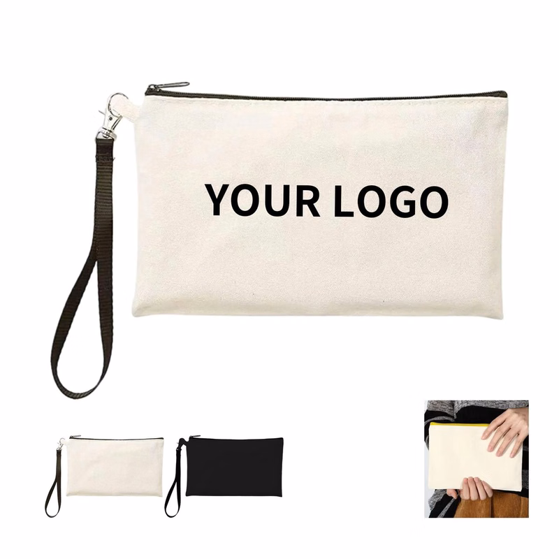 Canvas Zipper Pencil Bag for School and Travel
