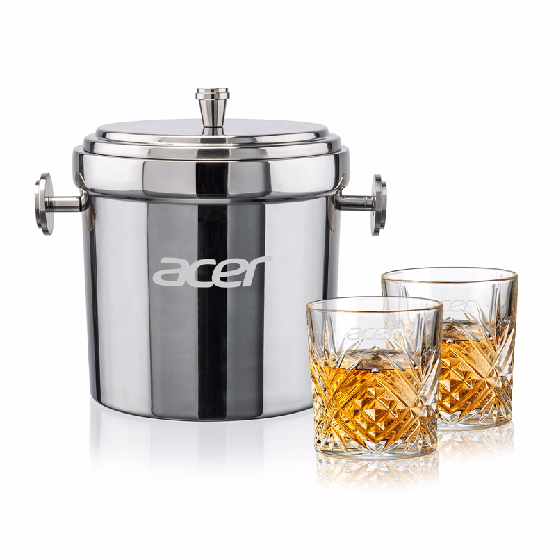 Milano Ice Bucket & Milford On-the-Rocks Set