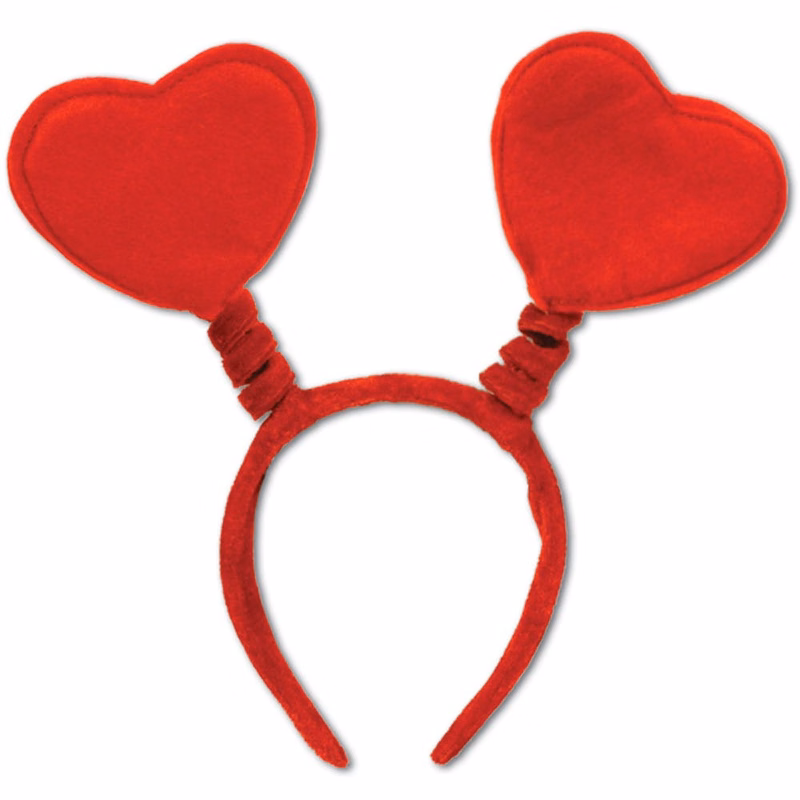 Heart Boppers Headbands - Red