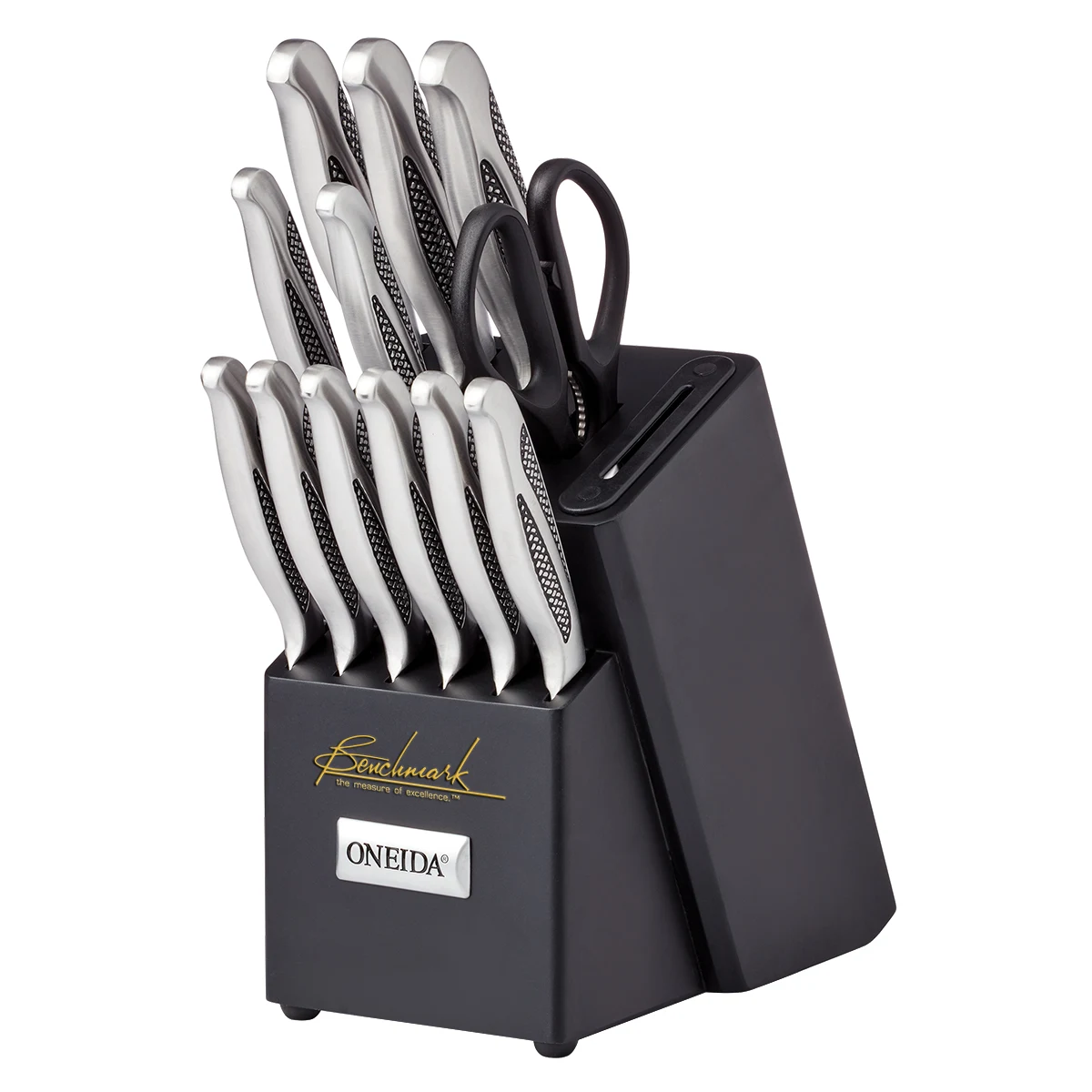 Oneida® 14 Piece Knife Set with Built-in Sharpener 1