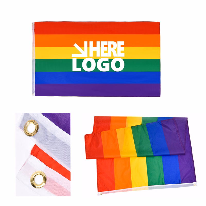35"x 59" Rainbow Flag MOQ 50 Pride Day