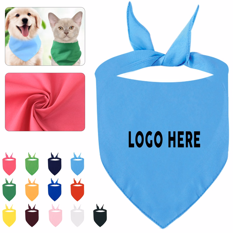 Solid Color Tie-On Pet Triangle Bandana