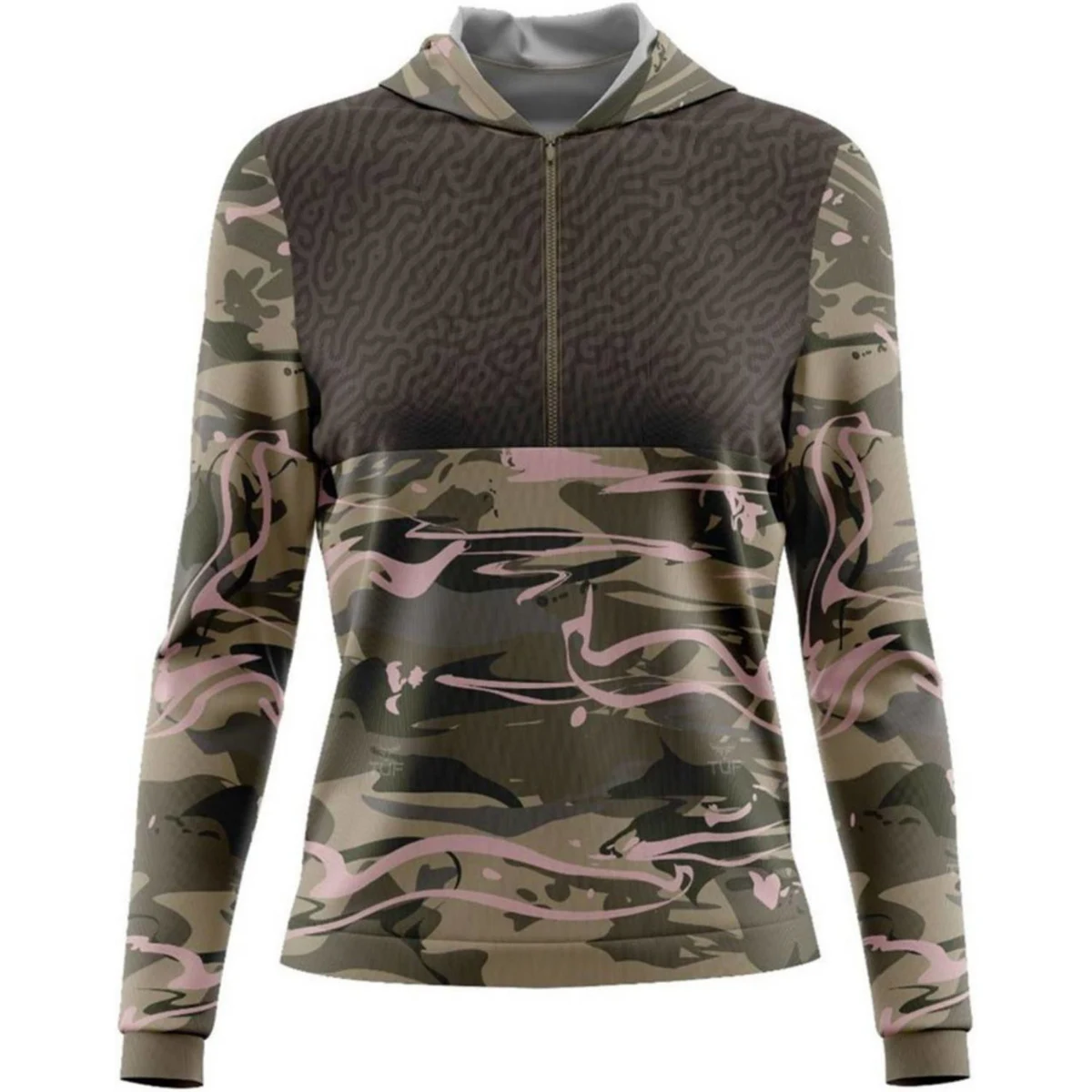 Antler® Women's 4.4 oz. Polyester Interlock Pullover Half Zip Hoodie 1