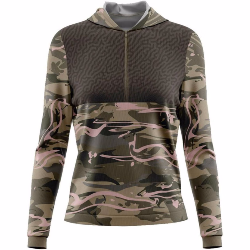 Antler® Women's 4.4 oz. Polyester Interlock Pullover Half Zip Hoodie
