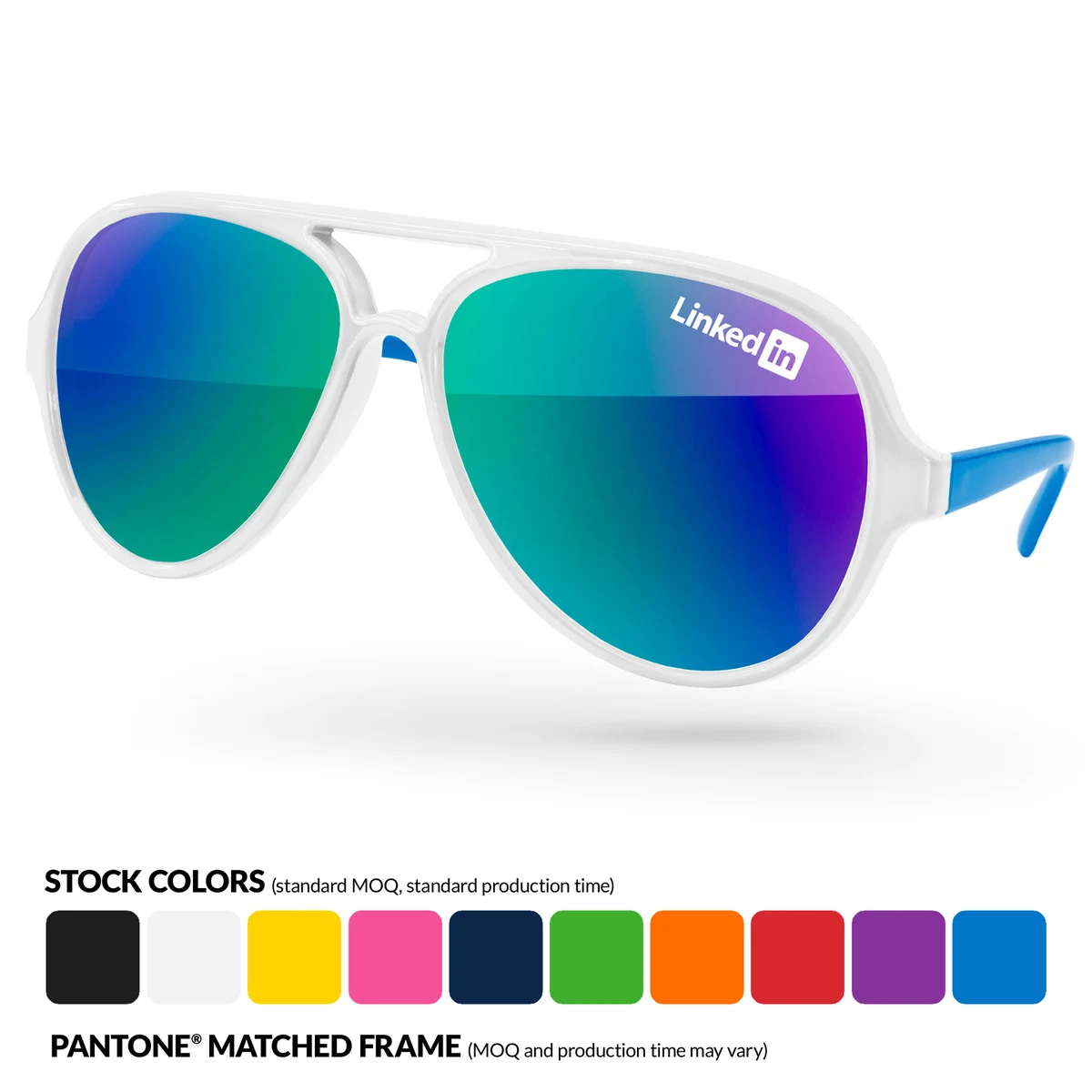 2-Tone Aviator Sport Mirror Sunglasses 1