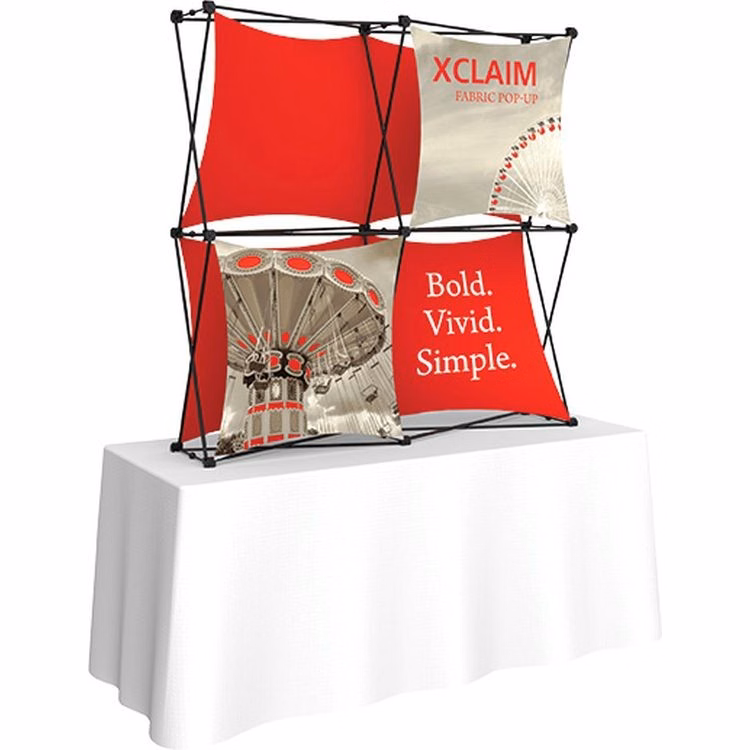 Xclaim 5ft Tabletop Fabric Popup Display Kit 01