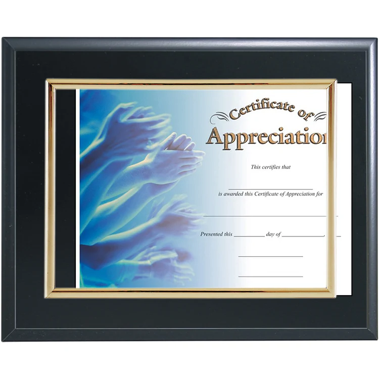Slide In Certificate Plaque-Black 1