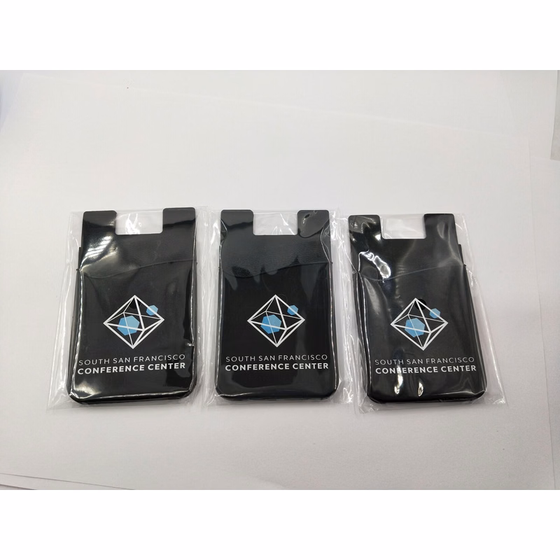Dual Pocket Silicone Cell Phone Card Holder