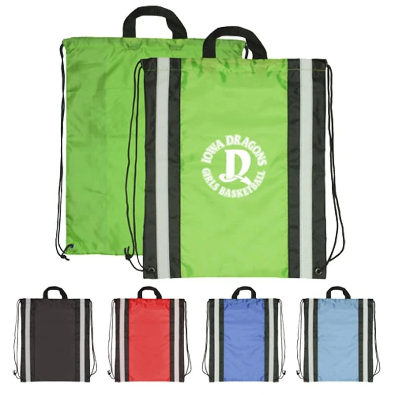 Drawstring Backpack - Reflective Drawstring Sport Bags 1