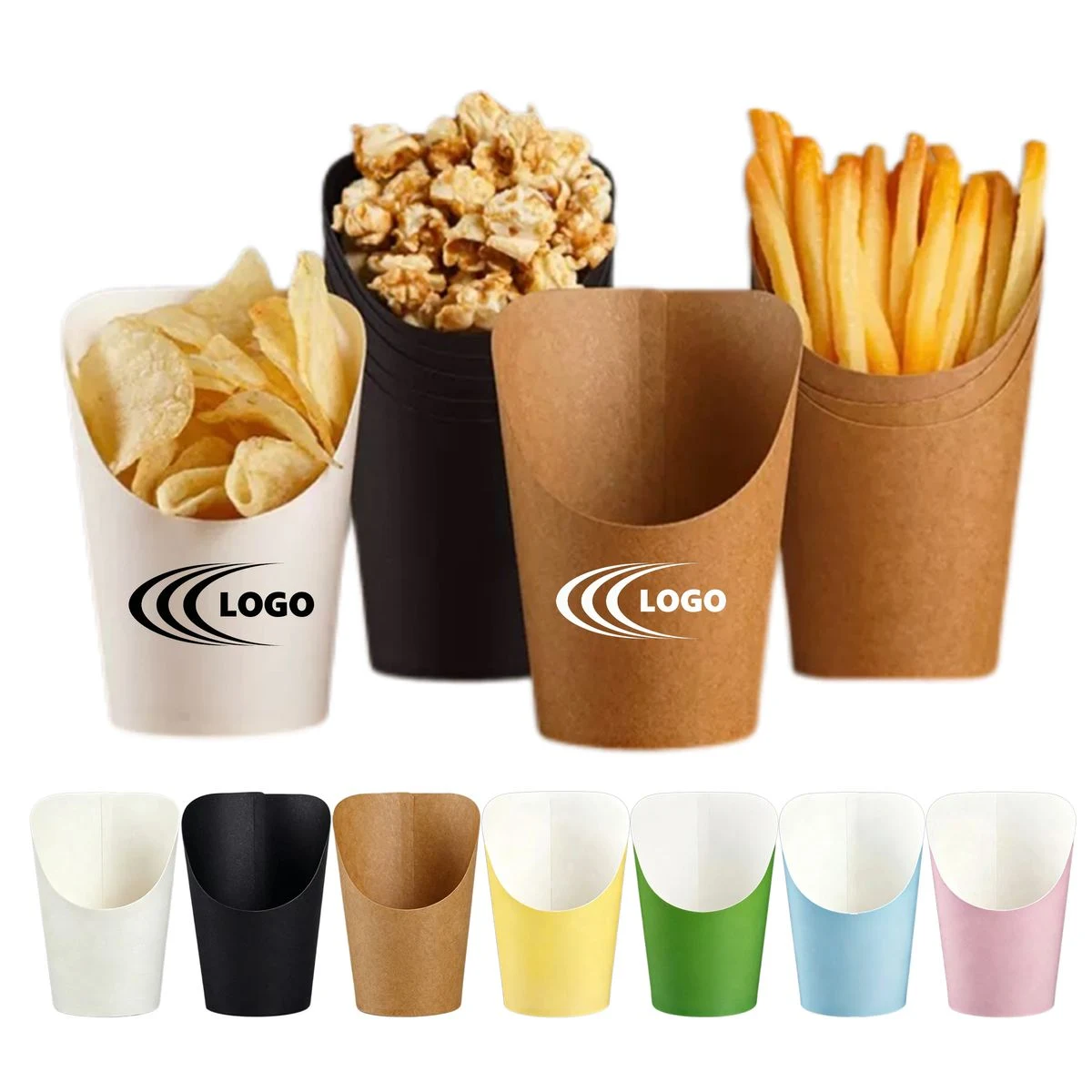 14 oz Custom Paper French Fry Cup 1