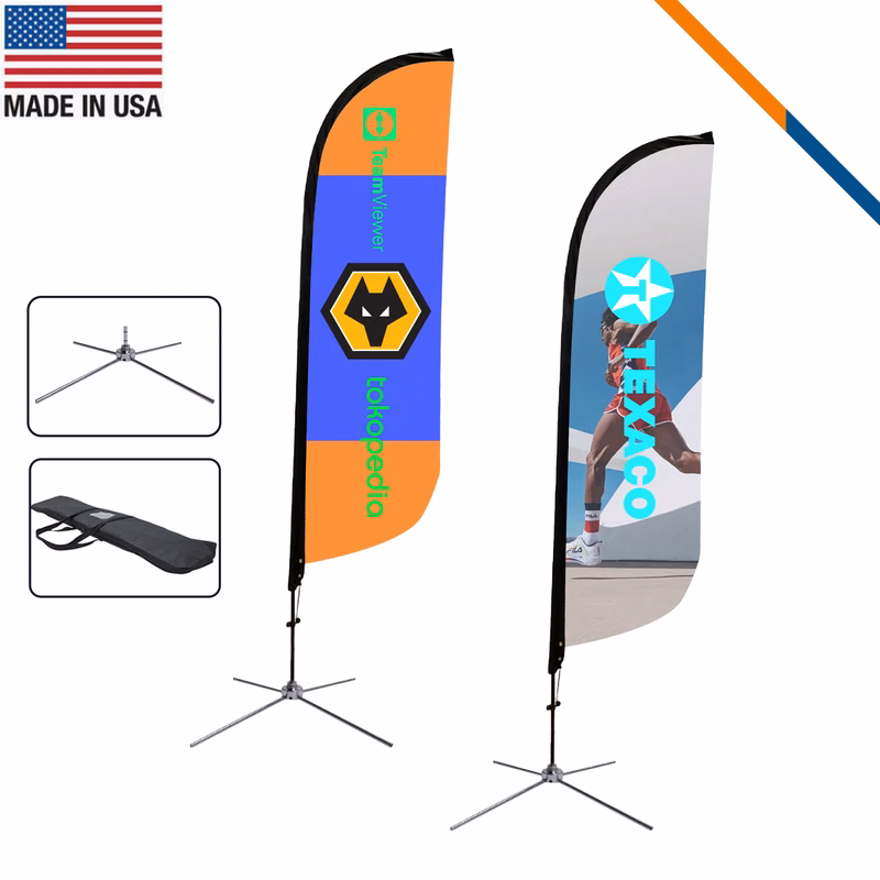 10' Sevi Single-Sided Feather Flag